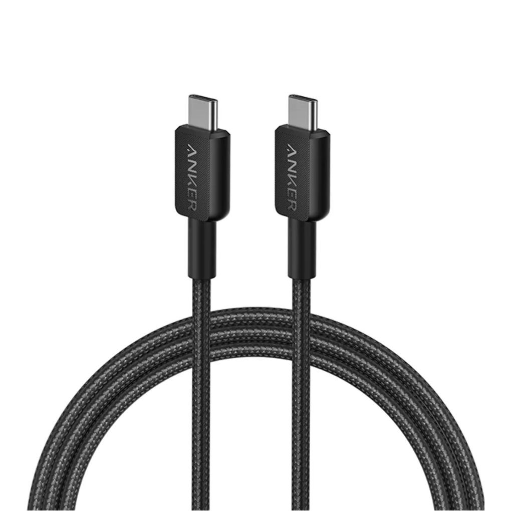 Anker 322 USB-C to USB-C 60W Cable 3ft Nylon Braided-Black - Image 2