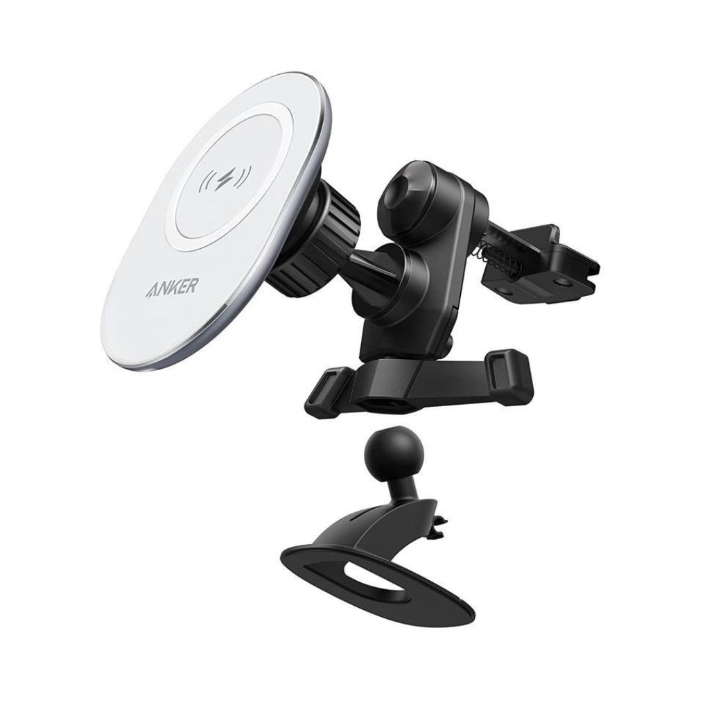 Anker PowerWave Magnetic Car Charging Mount, Black+White