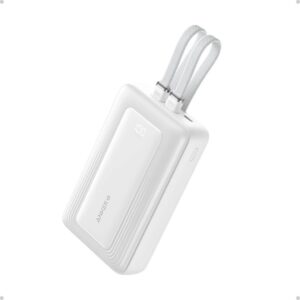 Anker Power Bank 20k Built-in USB-C Cable+Lightning -White