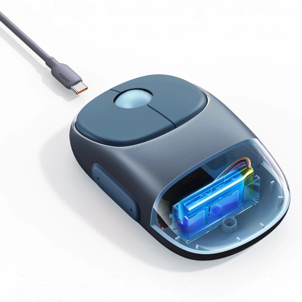 UGREEN FUN+ Wireless & Bluetooth Mouse – Blue - MU102 - Image 3