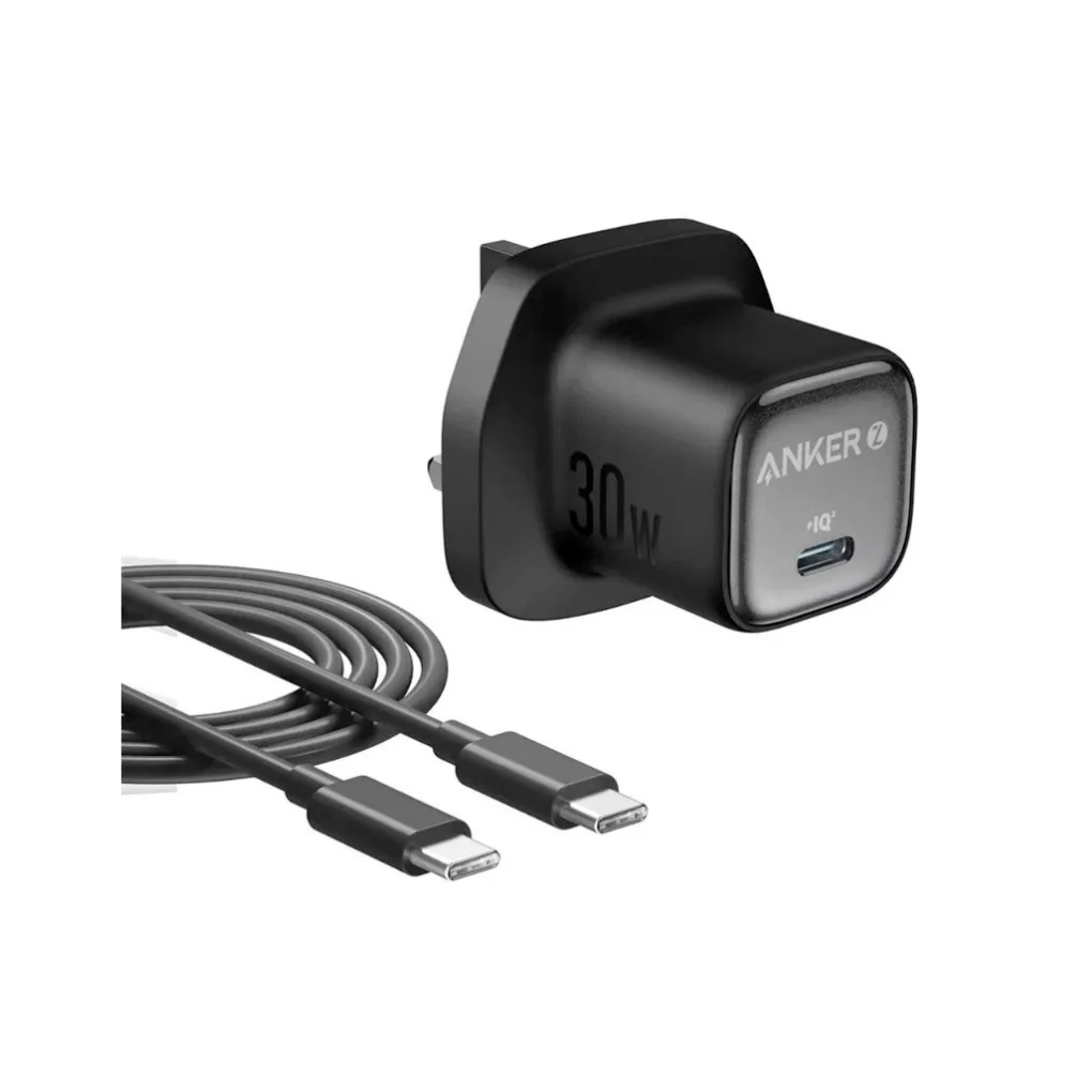 Anker Zolo Charger (30W, PD 3.0, with 1m USB-C to USB-C Cable)