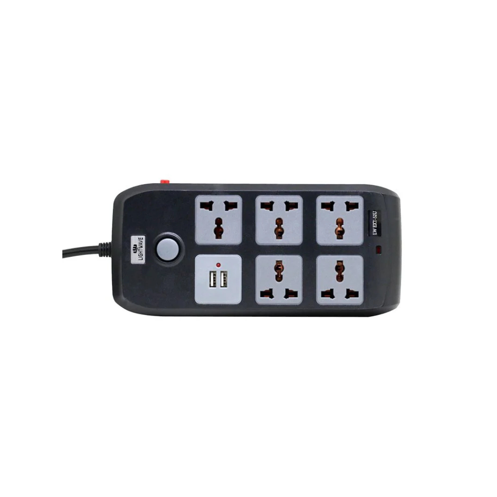 Lightwave Power Extension 5 Universal Socket 2 USB – LW EXT-52U