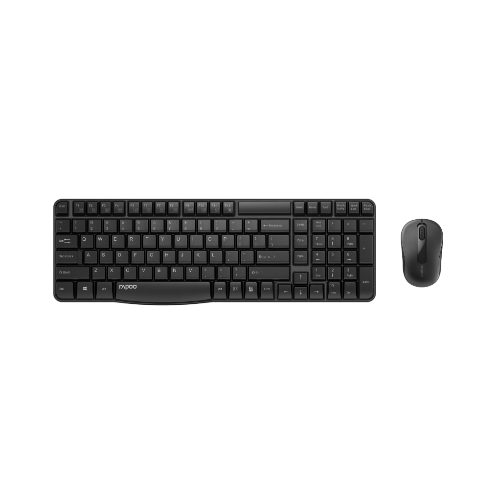 Rapoo Wireless Keyboard & Mouse X1800s - Black