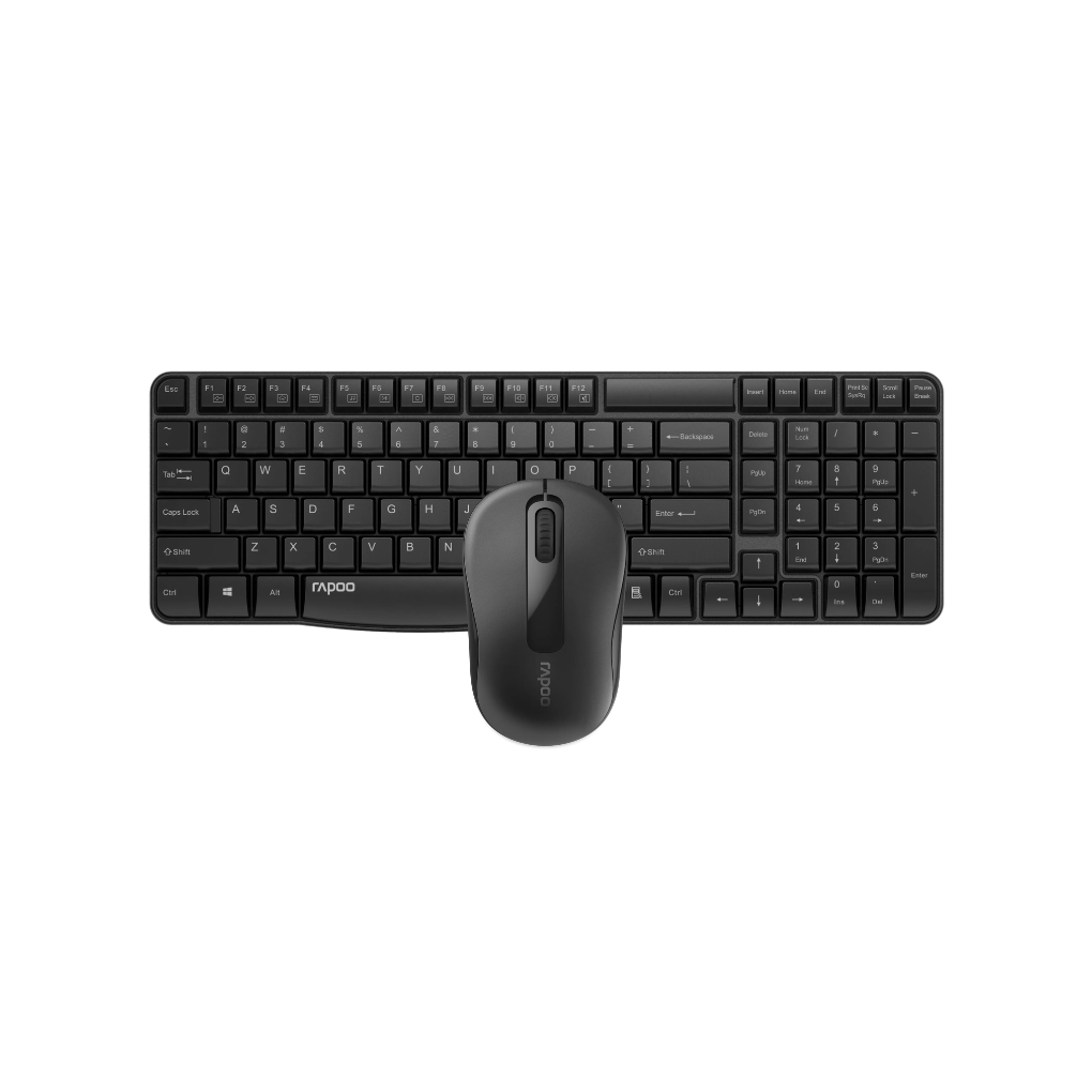 Rapoo Wireless Keyboard & Mouse X1800s - Black