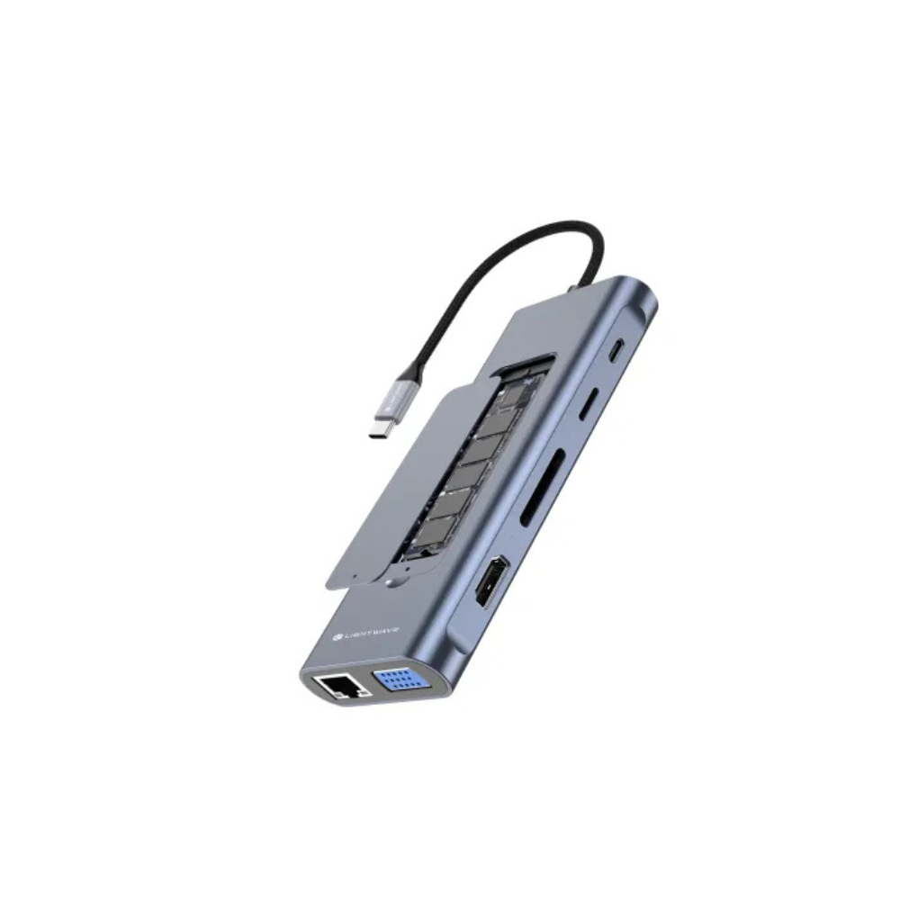 Lightwave LW-M2/NVME-DOCK-11I1 USB-C 11 in 1 Docking Station
