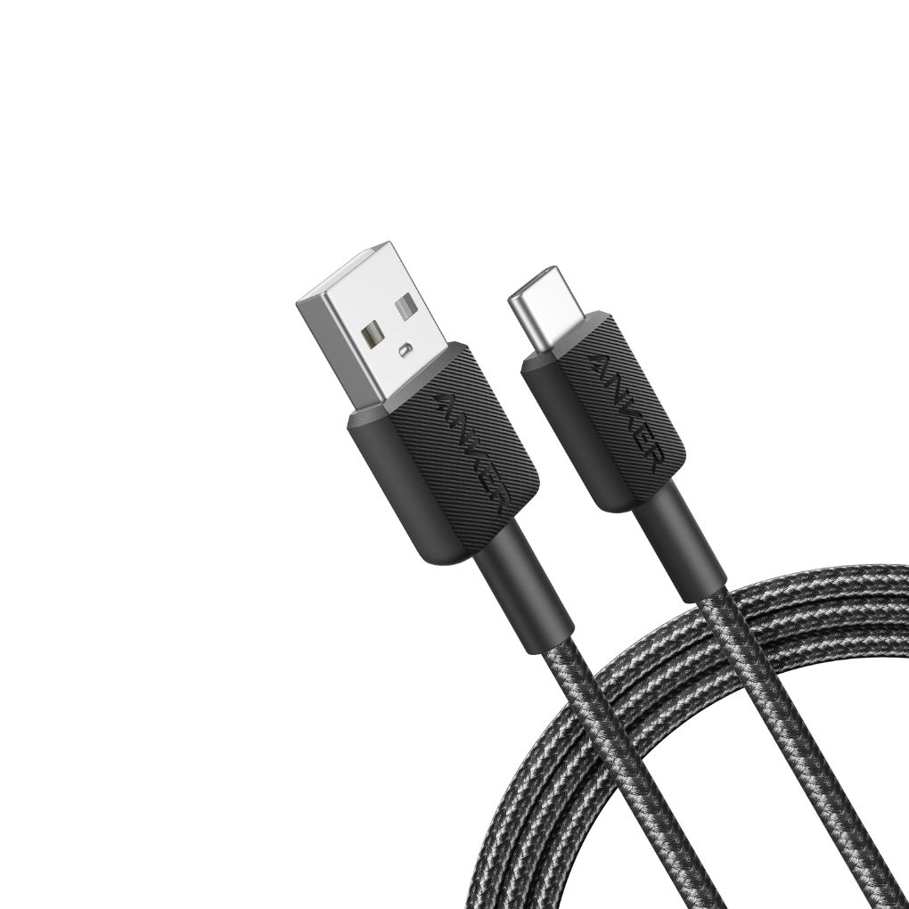 Anker 322 USB-A to USB-C 6ft Cable Braided - Black - Image 2