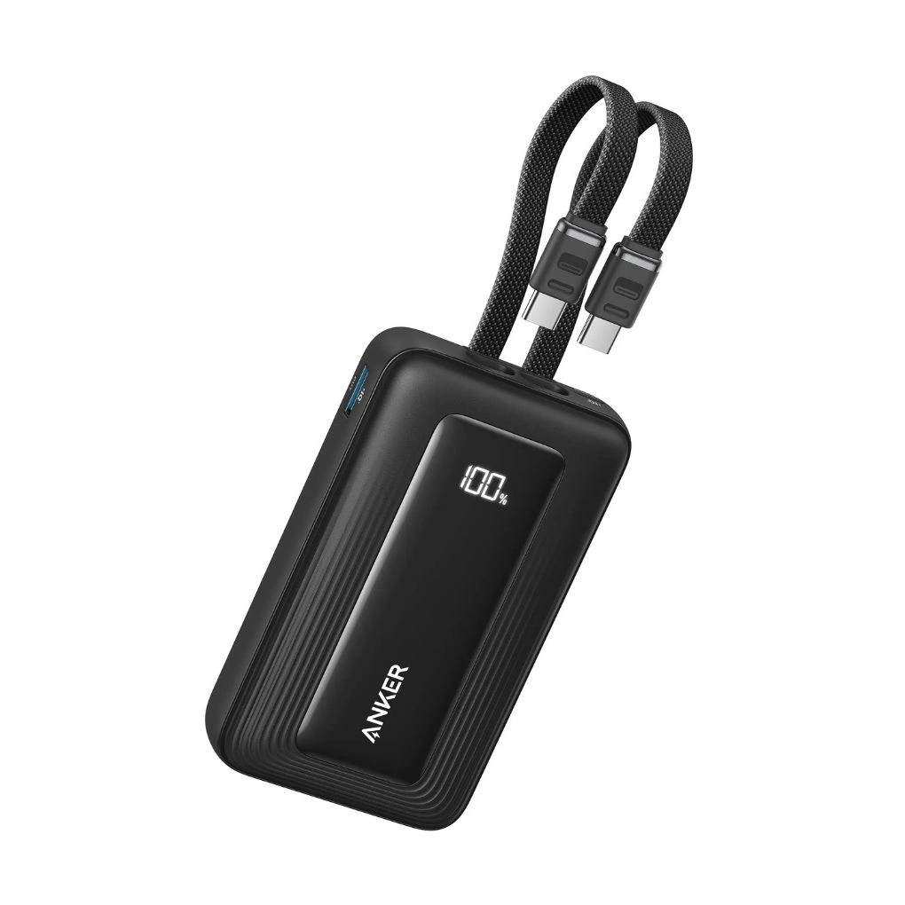 Anker Zolo Power Bank (10K,35W,Built-In Dual USB-C Cables)
