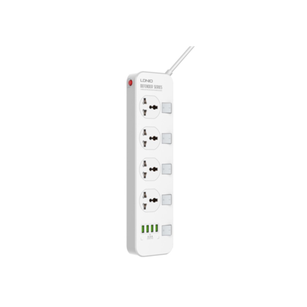 LDNIO 2500W 4 AC Outlets Universal Power Strip SC4408