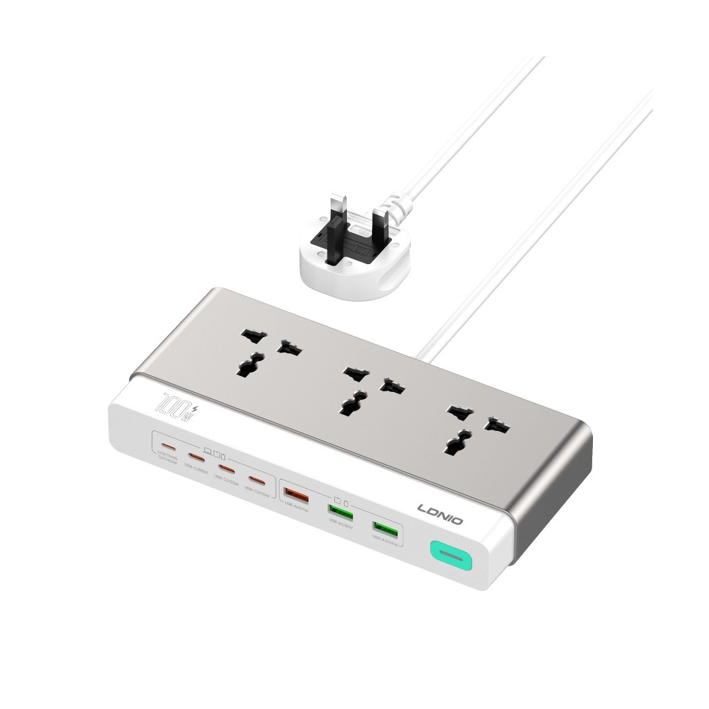 LDNIO SC3 10-in-1 GaN Station 100W PD Fast Charging & 2500W AC Output