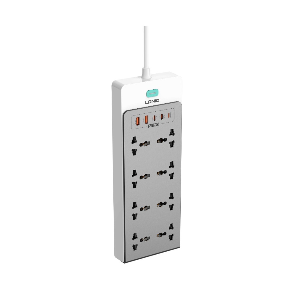LDNIO SC4 13-in-1 Multi-function power strip(8 AC + 2 USB-C + 2 USB-A + 1 Lightning)