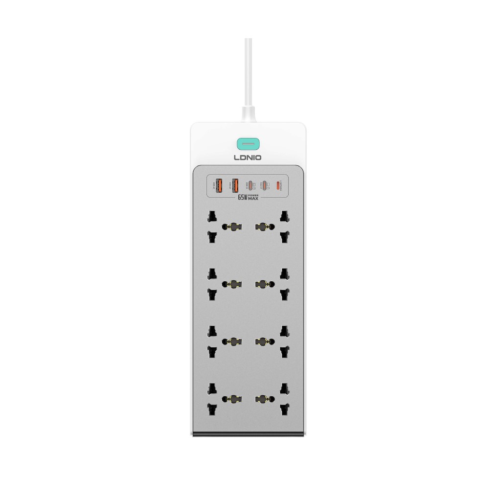 LDNIO SC4 13-in-1 Multi-function power strip(8 AC + 2 USB-C + 2 USB-A + 1 Lightning)