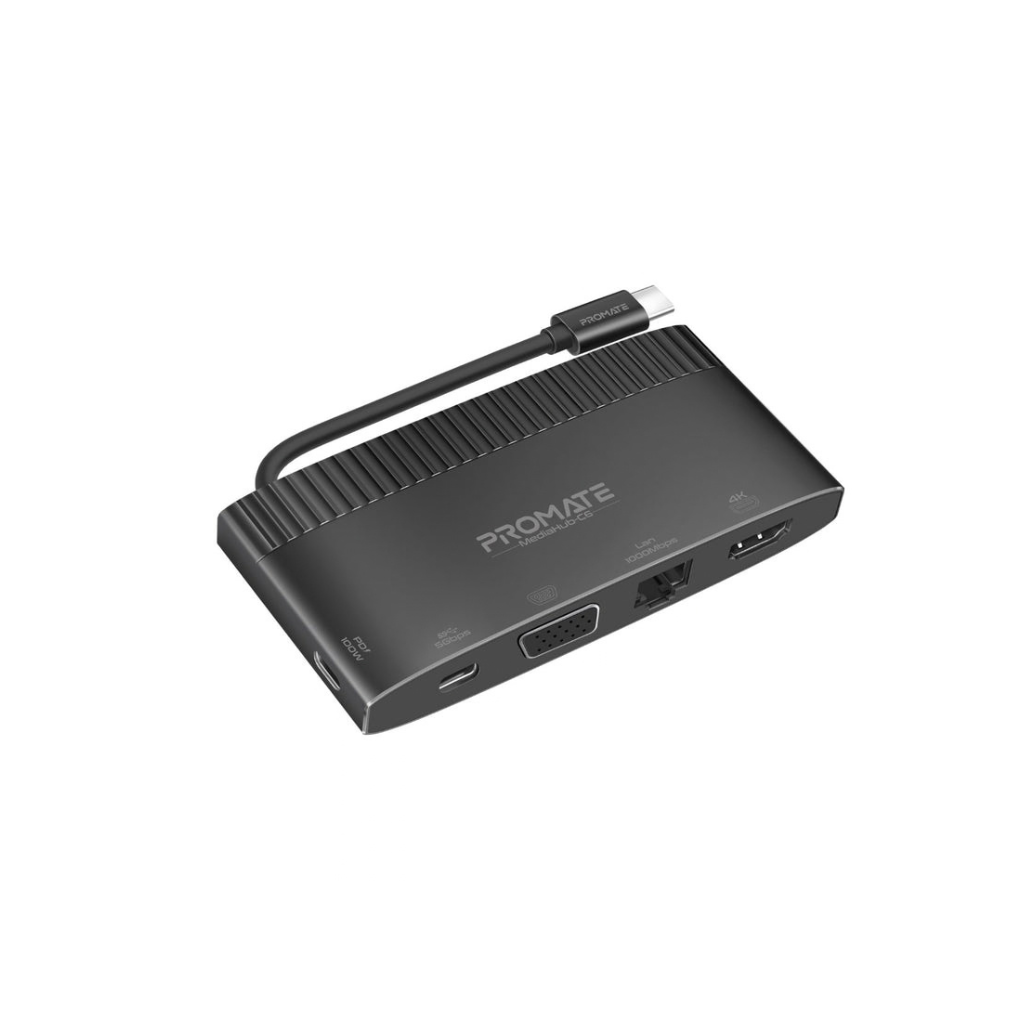 Promate MediaHub-C6 6-in-1 USB-C Media Hub