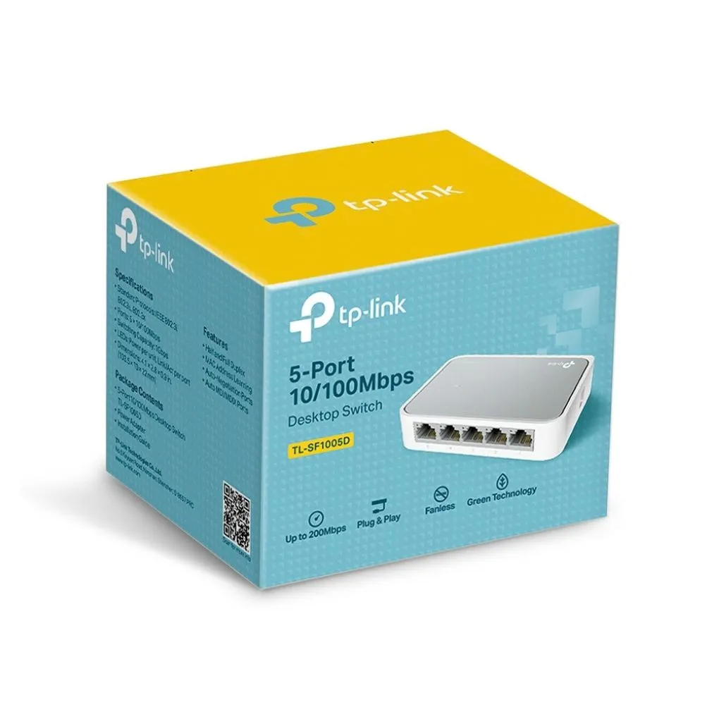 TP-Link 5-Port 10/100Mbps Desktop Switch - TL-SF1005D - Image 3
