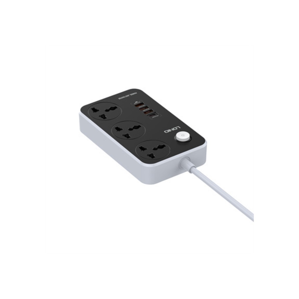 Ldnio SC3412 Power Strip With 3 Ways Power Socket