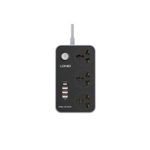 Ldnio SC3412 Power Strip With 3 Ways Power Socket