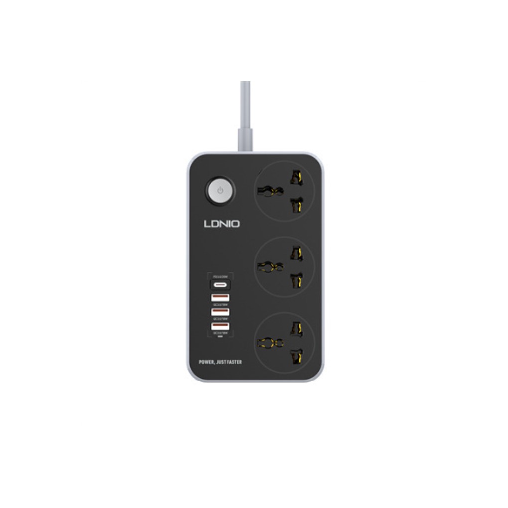 Ldnio SC3412 Power Strip With 3 Ways Power Socket