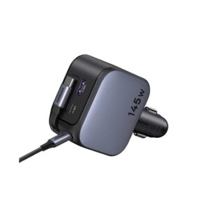 UGREEN Nexode Car Charger 145W with Retractable USB-C Cable