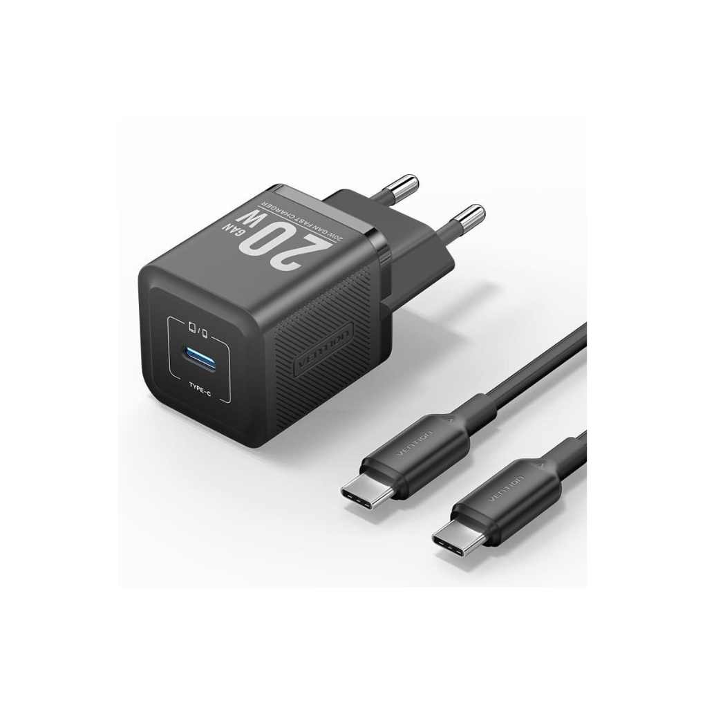 Vention 1-Port USB-C GaN Charger 20W