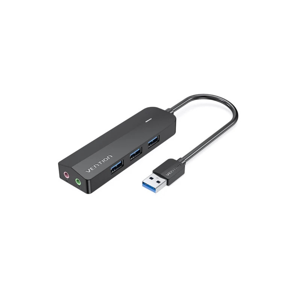 Vention 3-Port USB 3.0 Hub with Sound Card