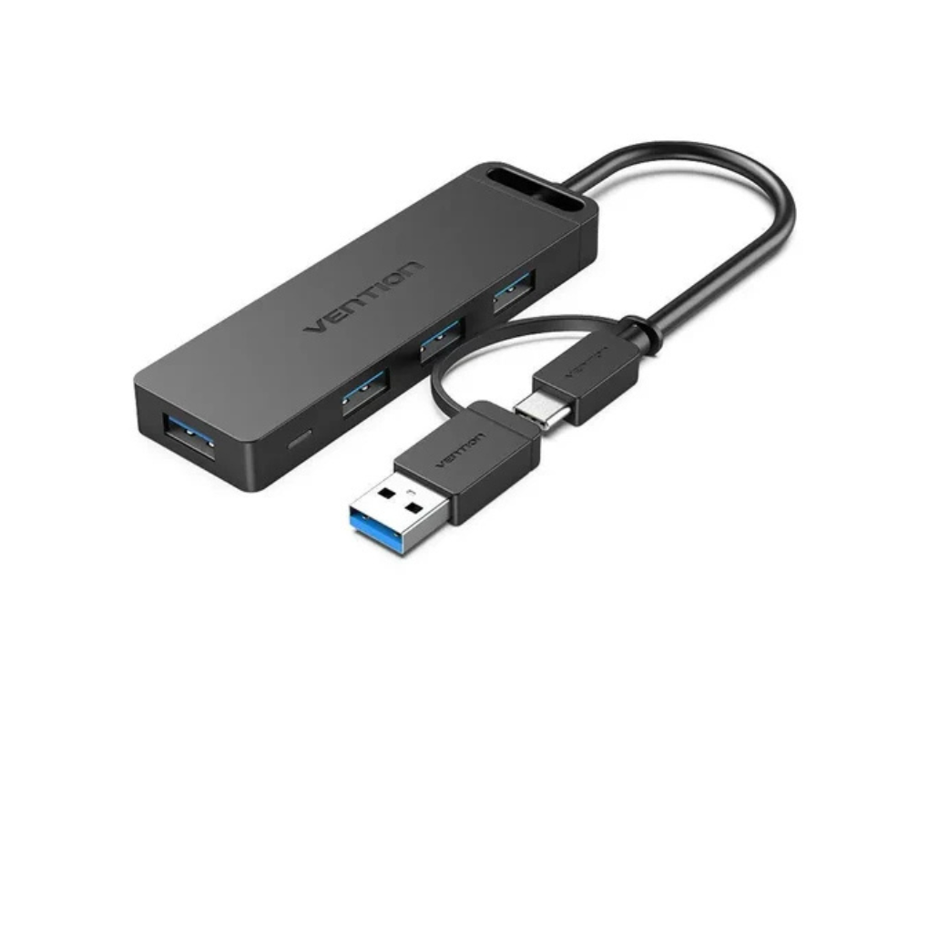 Vention 4-Port USB 3.0 Hub with USB-C & USB 3.0 2-in-1