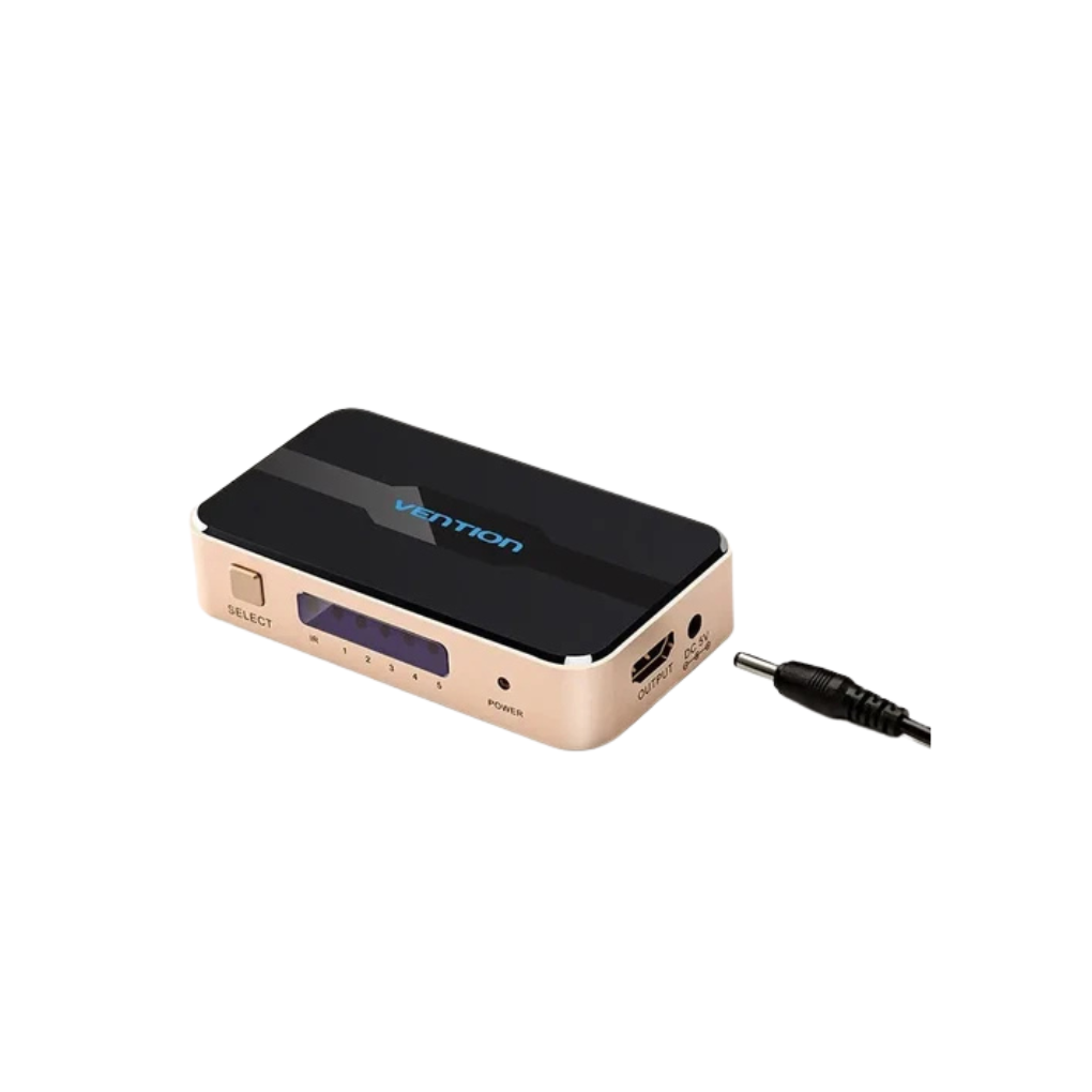 Vention HDMI Switcher 5 In 1 Out Gold - ACDG0