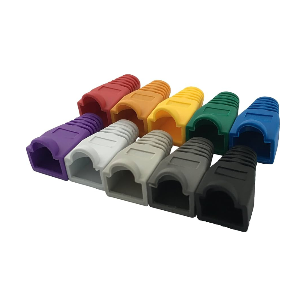Vention RJ45 Strain Relief Boots Red PVC Type 100 Pack