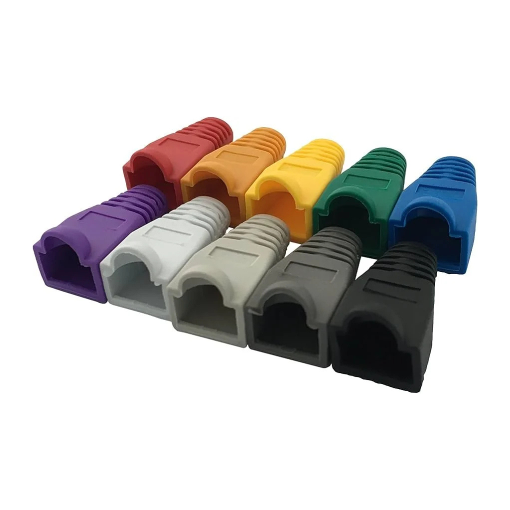 Vention RJ45 Strain Relief Boots Red PVC Type 100 Pack