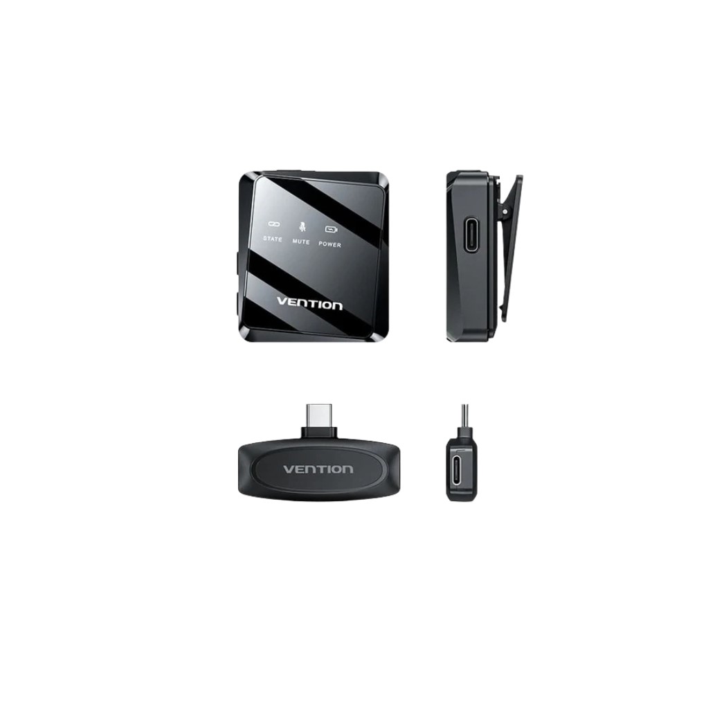 Vention USB-C 2-Pack Wireless Lavalier Microphone