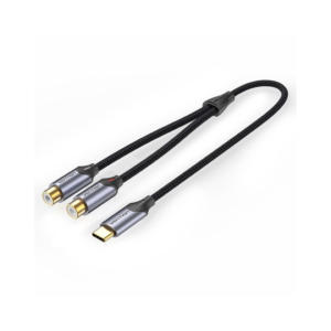 Vention USB-C Male to 2-Female RCA Cable 1.5M Gray