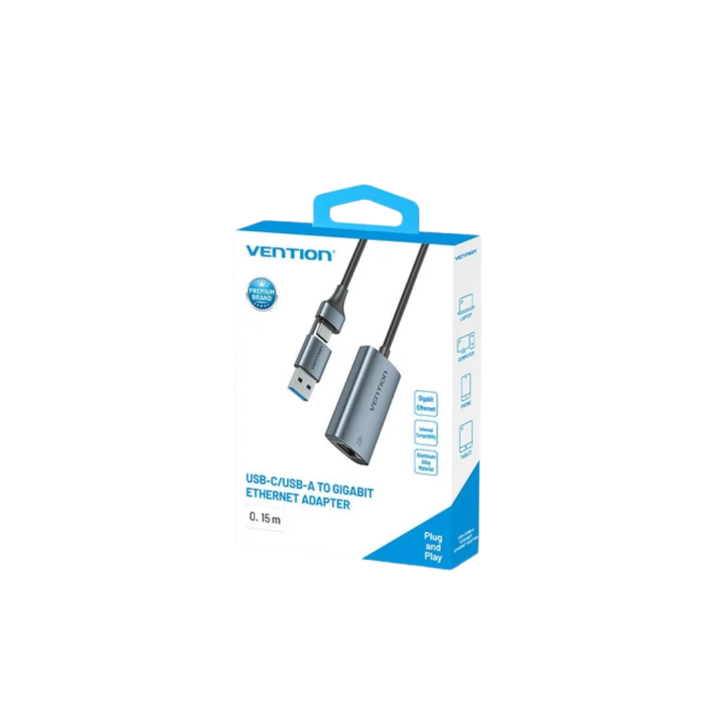 Vention USB-C + USB-A to Gigabit Ethernet Adapter