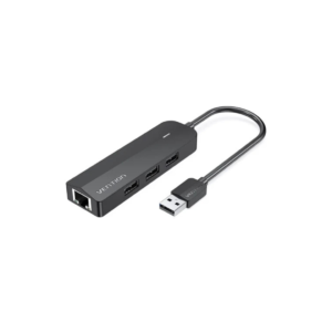 Vention 3-Port USB 2.0 Hub with 100M Ethernet Adapter
