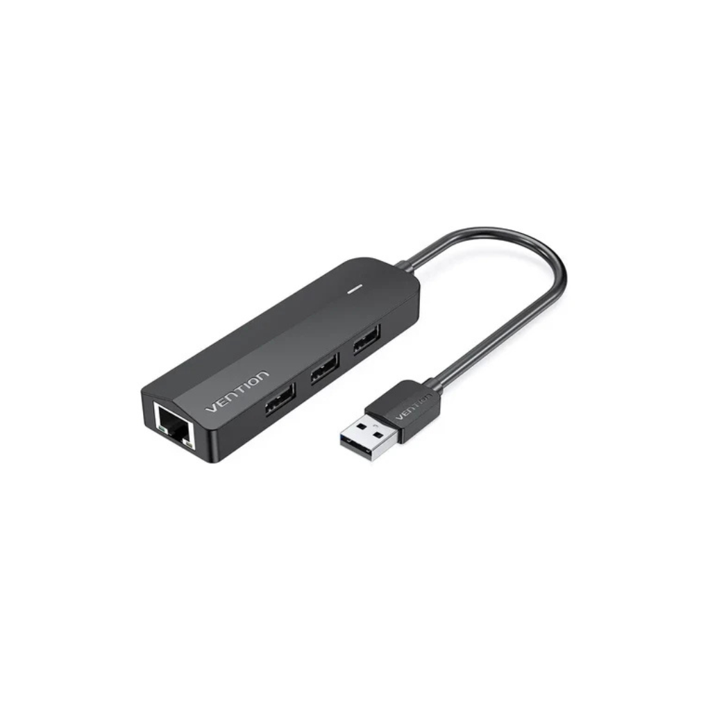 Vention 3-Port USB 2.0 Hub with 100M Ethernet Adapter