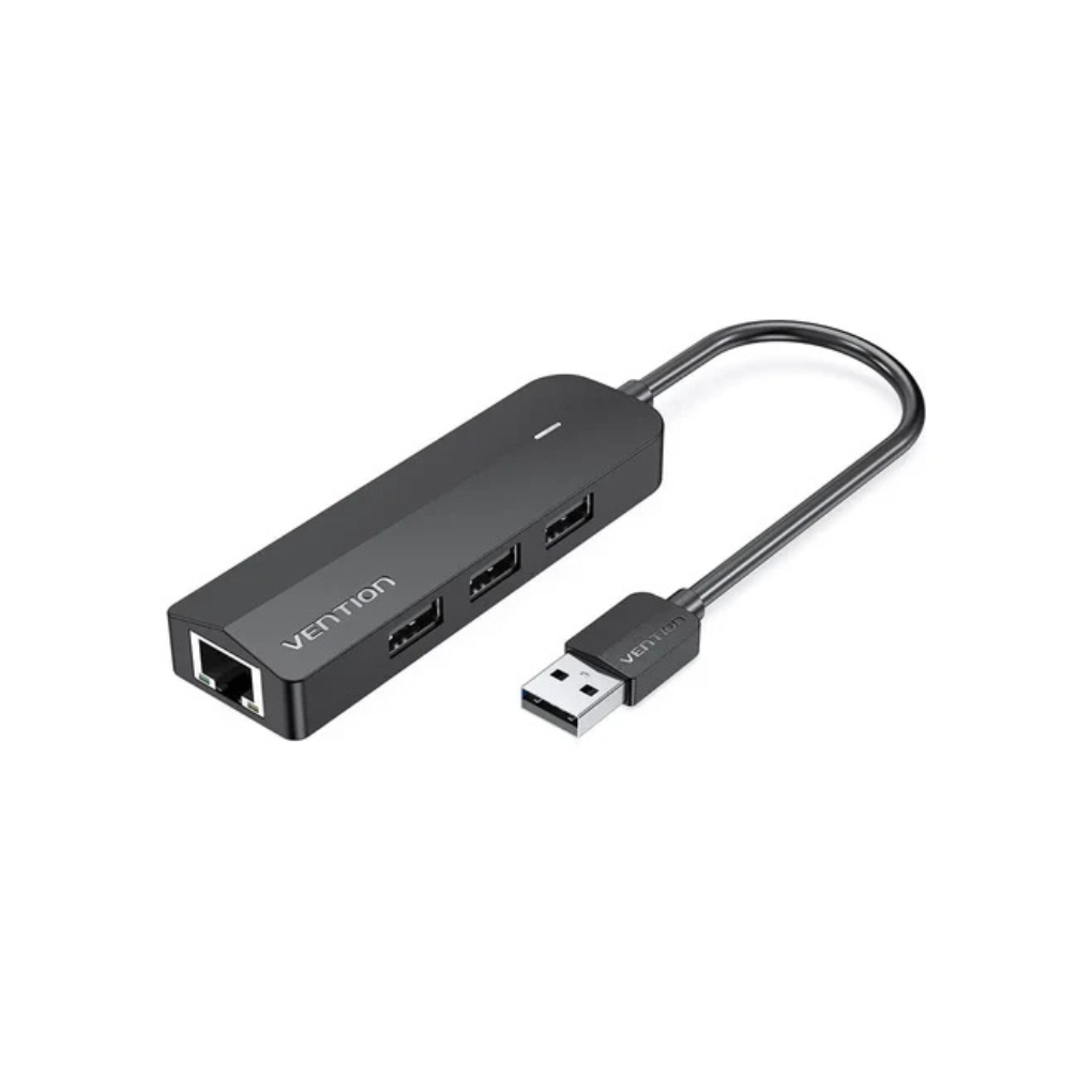 Vention 3-Port USB 2.0 Hub with 100M Ethernet Adapter